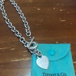 Tiffany & Co Classic Silver Heart Toggle Necklace